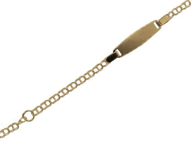 Pulsera placa oro bebe