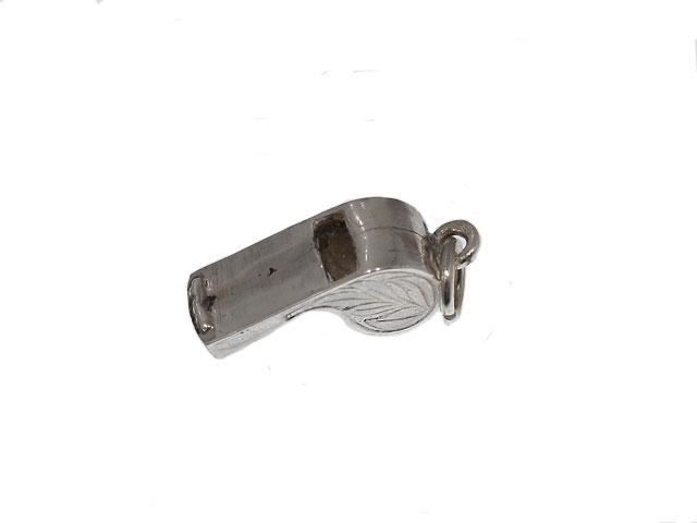 Colgante silbato de plata