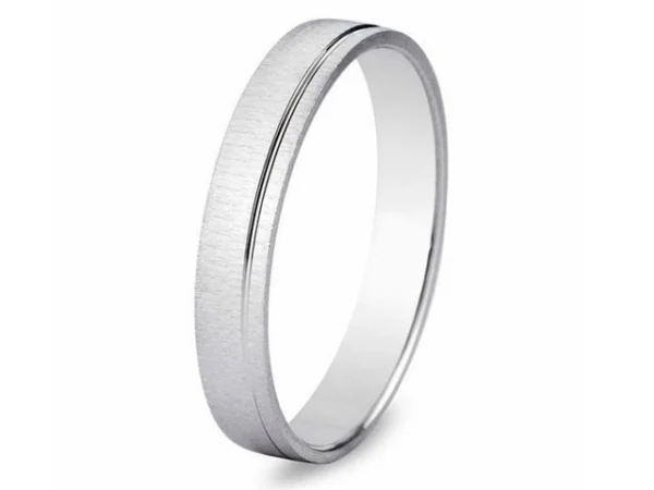 Alianza bisel oro blanco