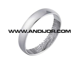 alianza huella oro blanco