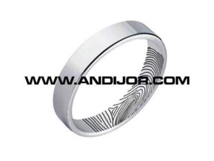 alianza huella oro blanco