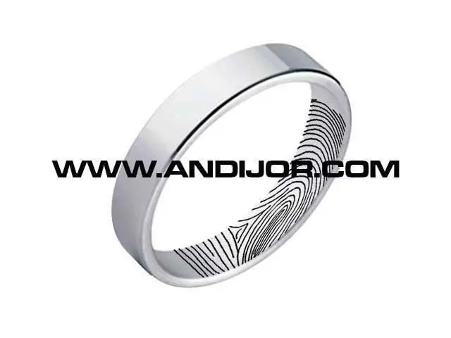 alianza huella oro blanco