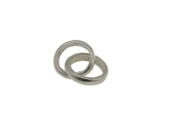 Colgante plata alianzas entrelazadas
