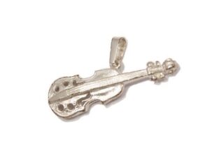 Colgante violín de plata
