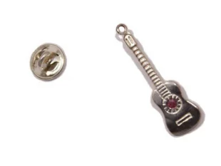 Pin guitarra de plata