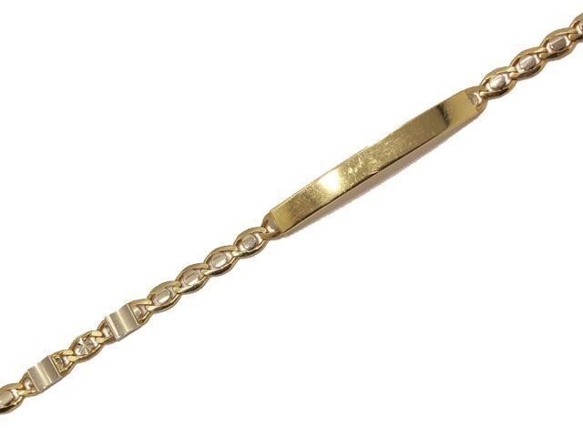 Pulsera identidad oro bicolor