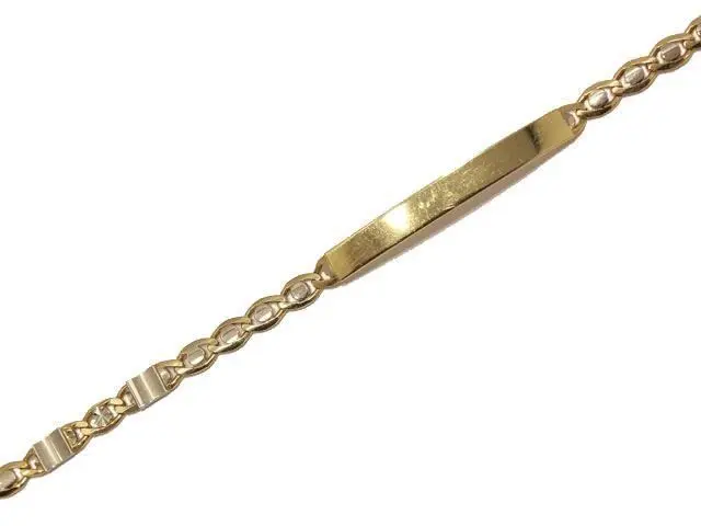 Pulsera identidad oro bicolor