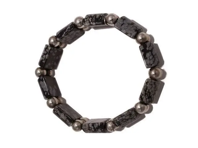 Pulsera elástica piedras grises