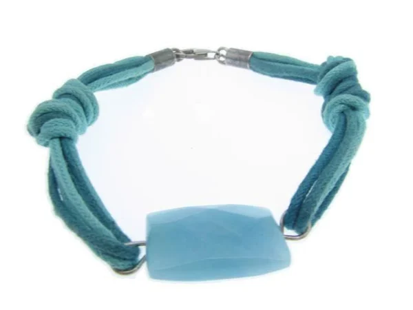 Pulsera hilos nudos piedra