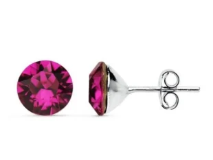 Pendientes Swarovski rosa fucsia