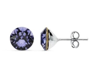 pendientes plata swarovski tanzanita