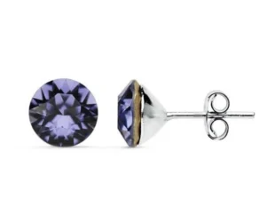 pendientes plata swarovski tanzanita
