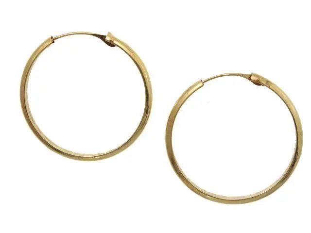 Aros oro media caña