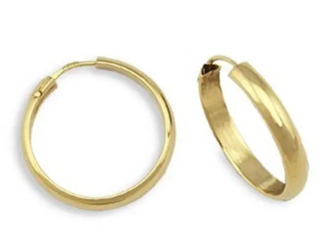 Aros oro media caña
