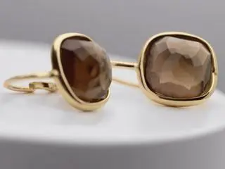 Pendientes de Ángel Schlesser en cuarzo fumee - Imagen 2
