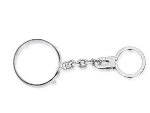 Llavero plata cerco moneda