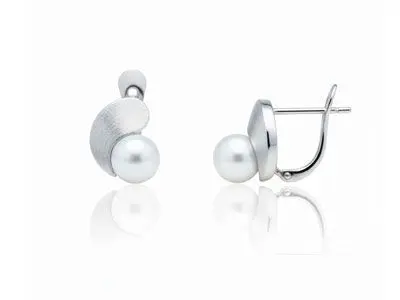 Pendientes comunión oro perla