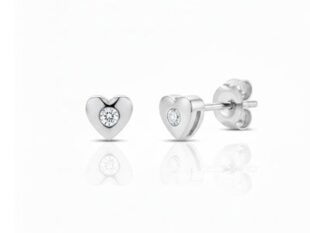 Pendientes oro corazón mini
