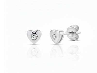 Pendientes oro corazón mini