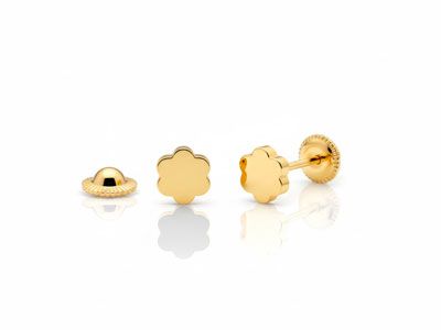 pendientes flor oro amarillo