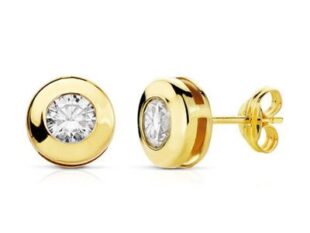 Pendientes oro amarillo chatón