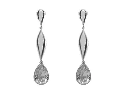 Pendientes oro circonita gota