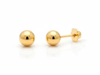 Pendientes bola oro amarillo