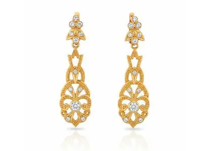 Pendientes época oro amarillo