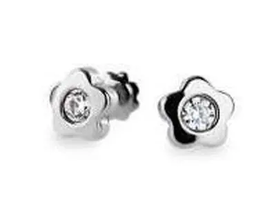 pendientes flor brillante