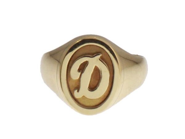 Sellos Oro 18 Quilates inicial relieve