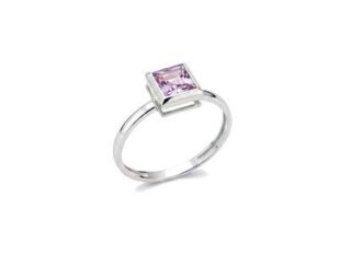 Anillo oro blanco lavanda
