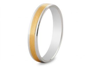 Alianza oro bicolor 4mm