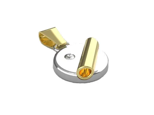 Colgante redondo oro diamante