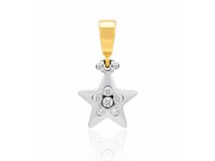 Colgante estrella oro brillantes