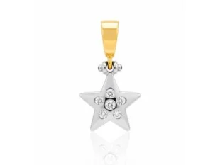 Colgante estrella oro brillantes