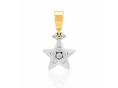 Colgante estrella oro brillantes
