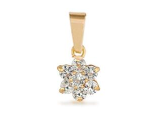 Colgante rosetón oro diamantes