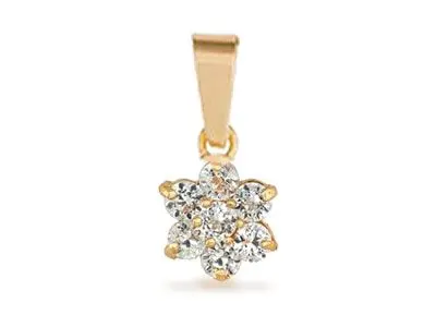 Colgante rosetón oro diamantes