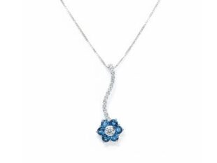 Cadena colgante oro diamantes
