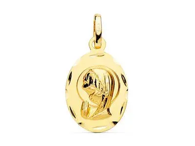 Medalla oval virgen niña