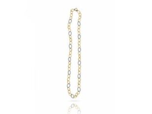 Collar largo oro bicolor
