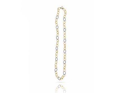 Collar largo oro bicolor