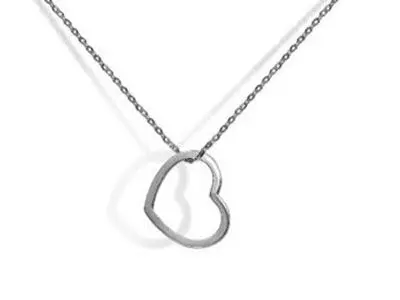 Gargantilla oro blanco corazón