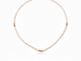 Collar perlas oro coral