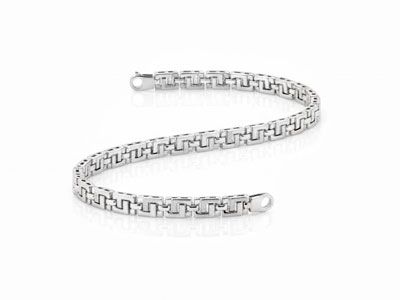 Pulsera oro blanco grecas