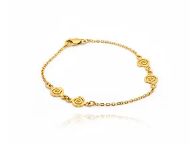 Pulsera oro amarillo espirales