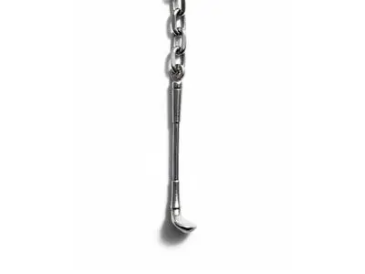 Llavero de plata de ley motivo palo de golf colección aficiones