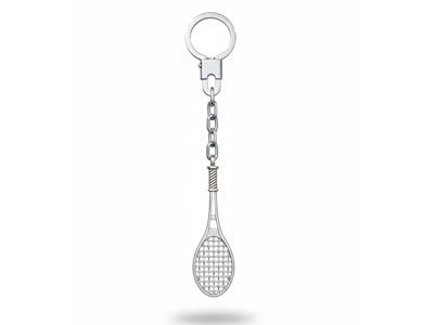 Llavero plata raqueta