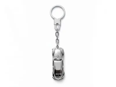 Llavero de plata de ley motivo coche escarabajo
