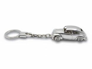 Llavero plata coche escarabajo